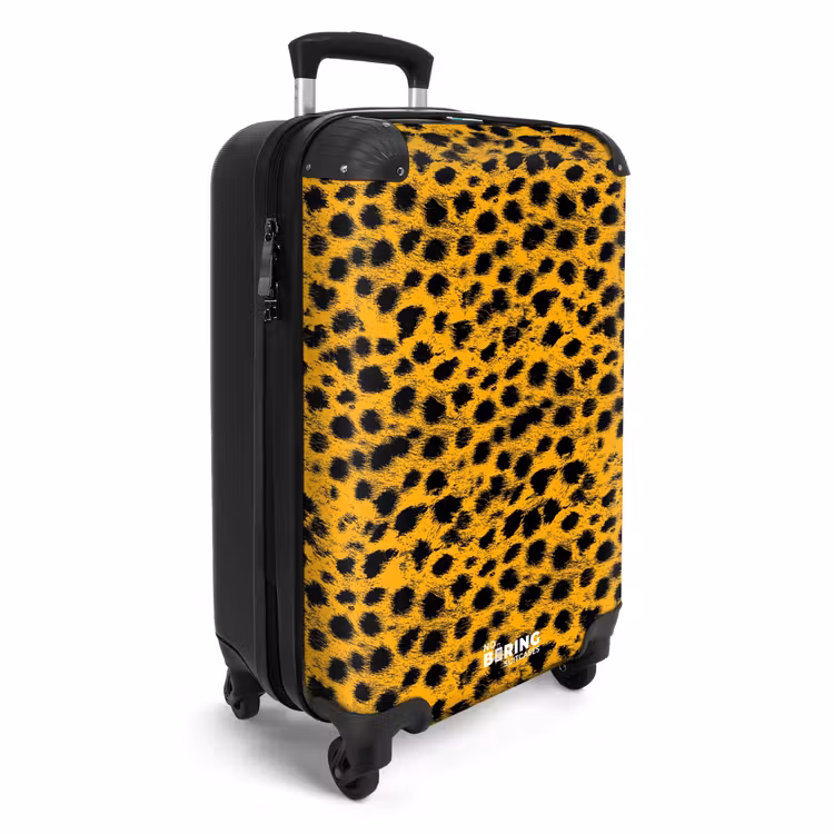 Suitcase - Golden yellow panther print — 4