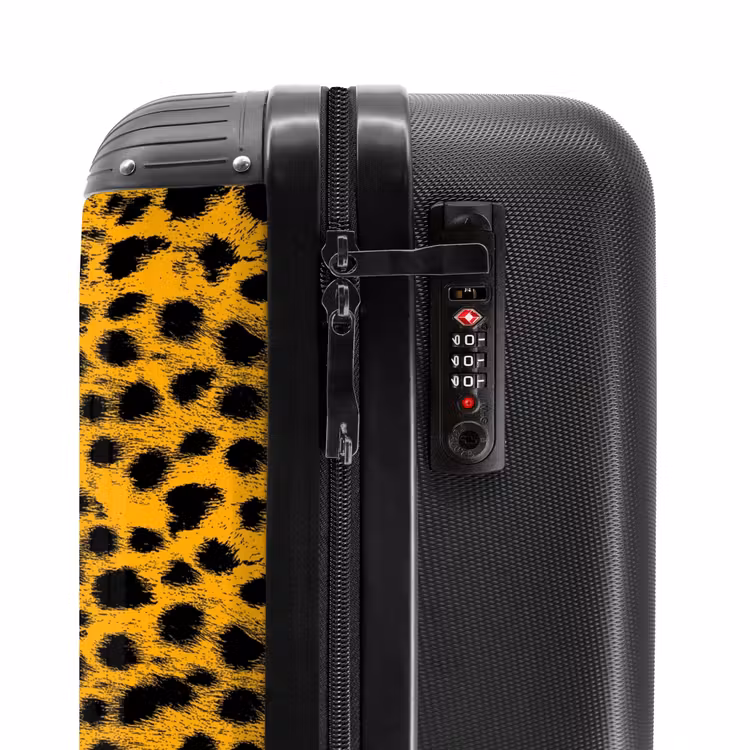 Suitcase - Golden yellow panther print — 5