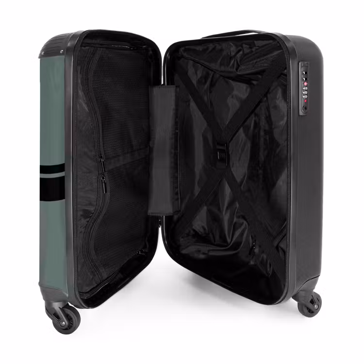 Suitcase - Green background with double horizontal stripes — 3