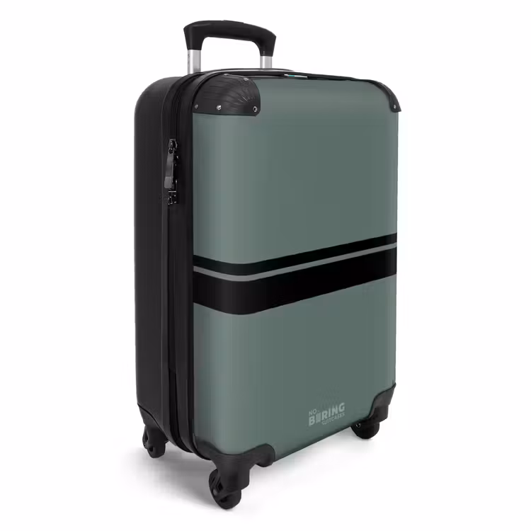 Suitcase - Green background with double horizontal stripes — 4
