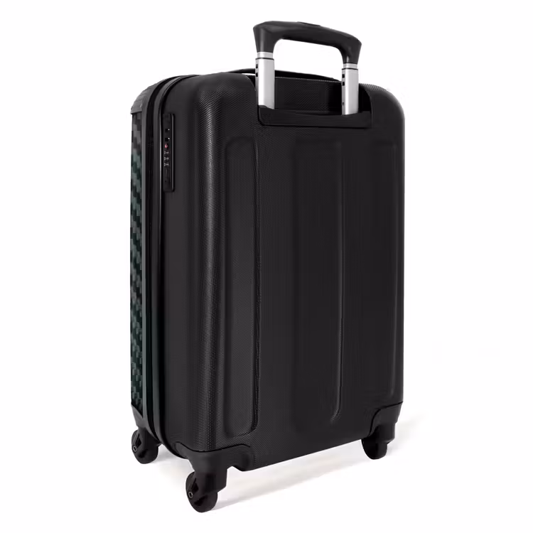 Suitcase - Green carbon structure with black center stripe — 2