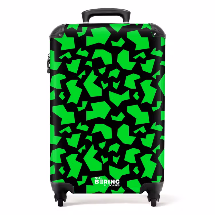 Suitcase - Green fragments on black — 1