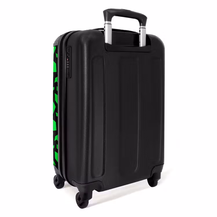 Suitcase - Green fragments on black — 2