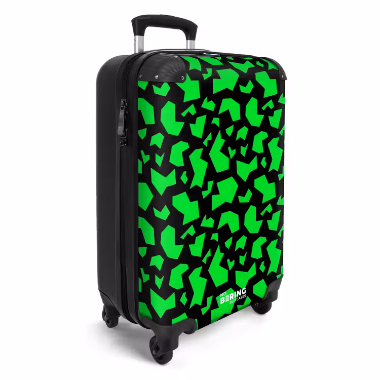 Suitcase - Green fragments on black — 4