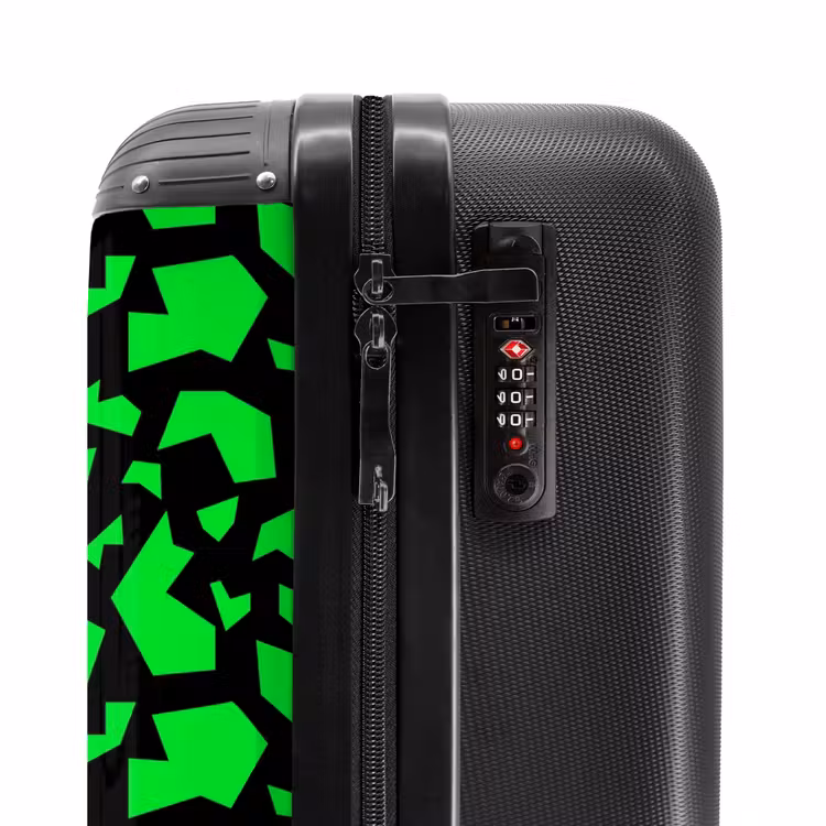 Suitcase - Green fragments on black — 5