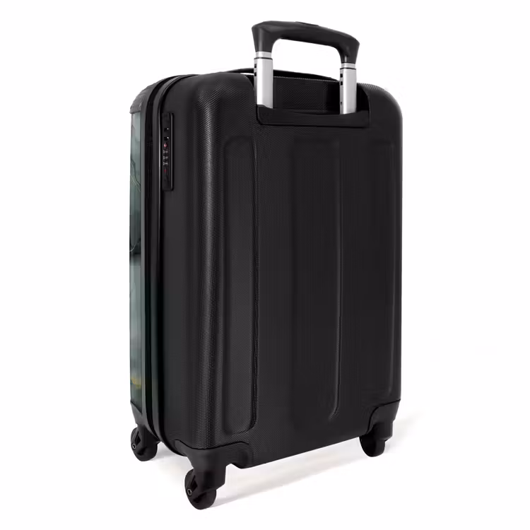 Suitcase - Green marble texture with gold accents — 2