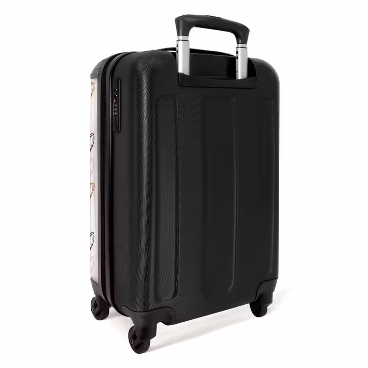 Suitcase - Heart pattern in various colors on beige — 2