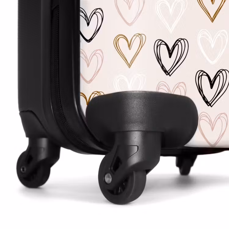 Suitcase - Heart pattern in various colors on beige — 6