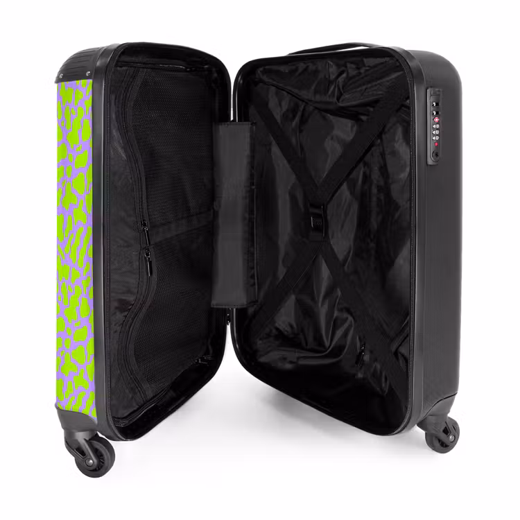 Suitcase - Lime stains on lavender background — 3