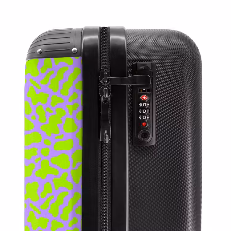 Suitcase - Lime stains on lavender background — 5