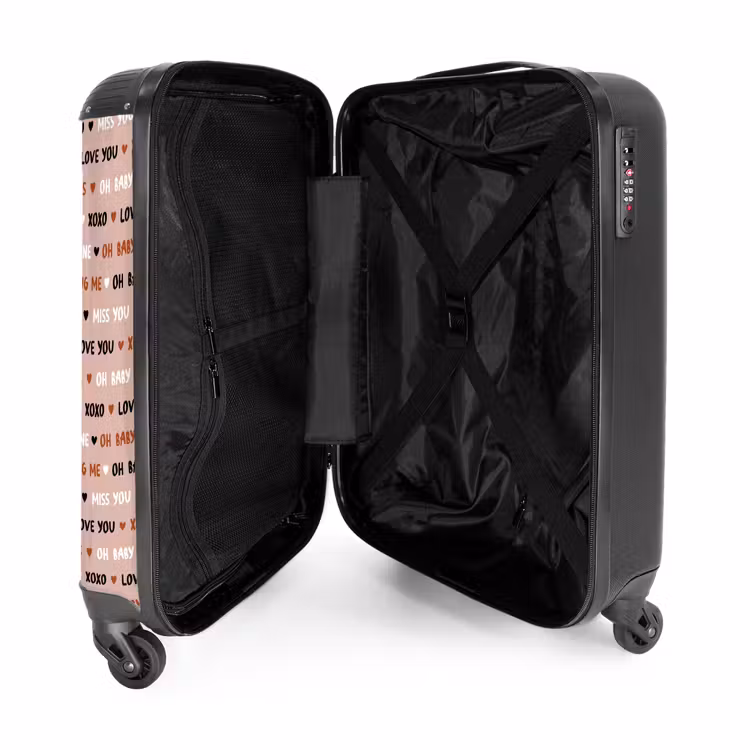 Suitcase - Love words on light pink — 3