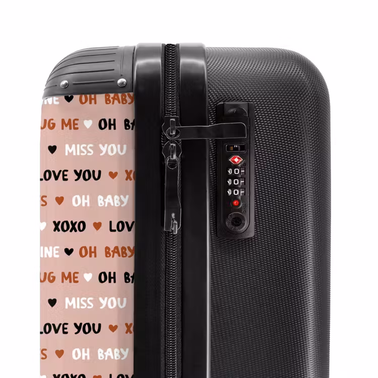 Suitcase - Love words on light pink — 5