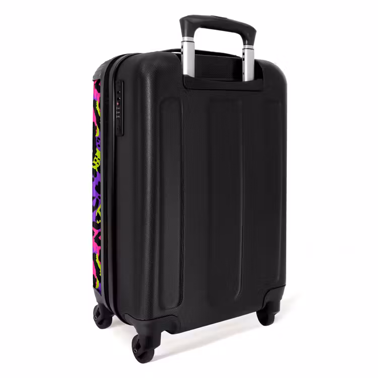 Suitcase - Neon panther print on purple with colorful accents — 2