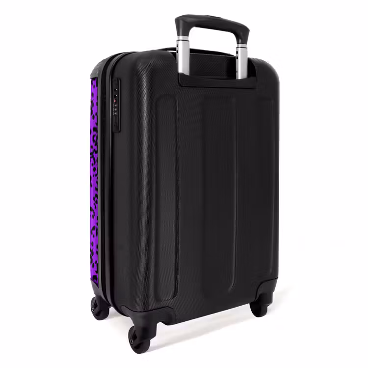 Suitcase - Panther pattern in purple and black — 2