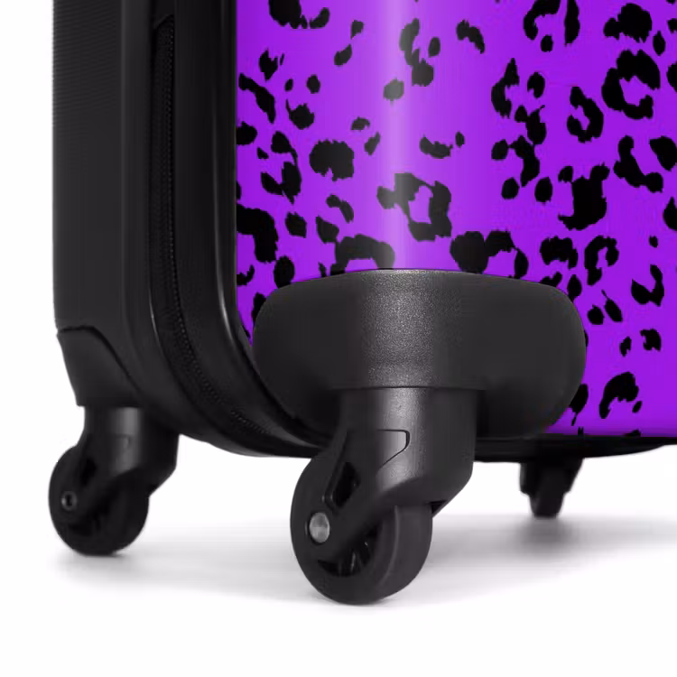 Suitcase - Panther pattern in purple and black — 6