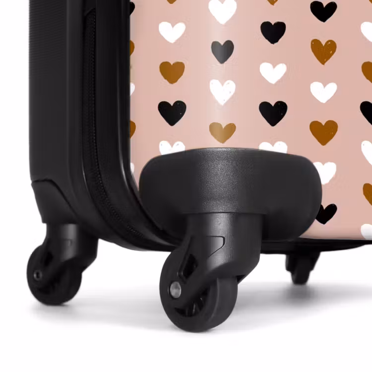 Suitcase - Three-color rows of hearts — 6