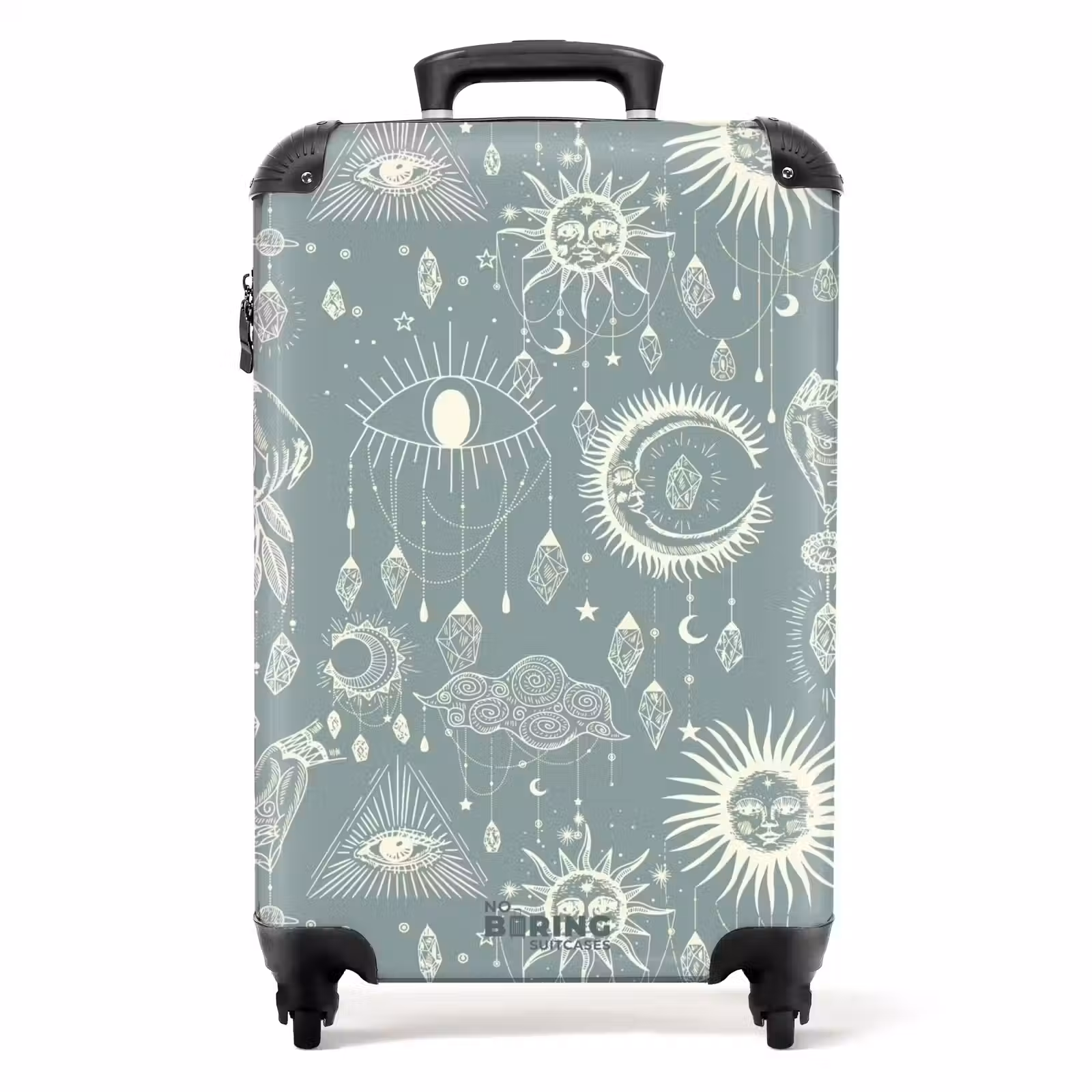 Suitcase - Boho - Blue sky pattern — 1