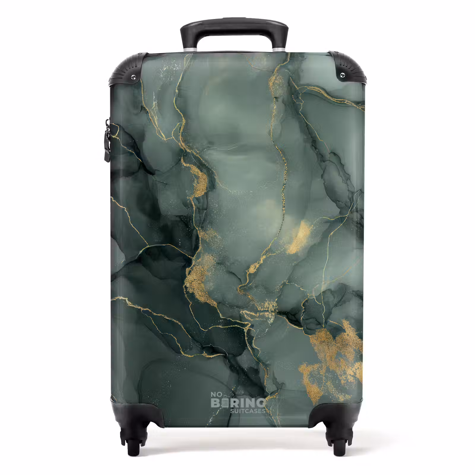 Suitcase - Green marble texture — 1