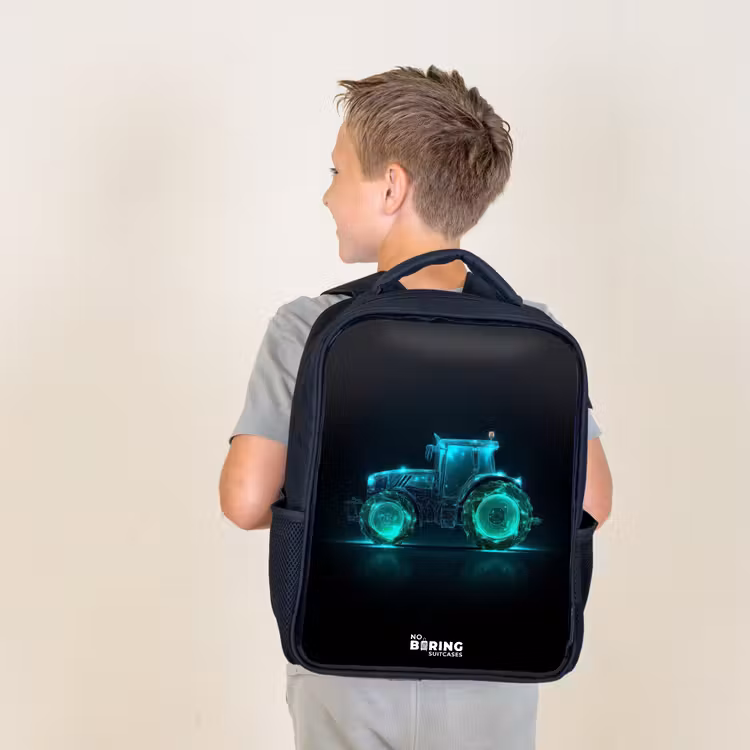 Kids backpack - Neontractor on black background — 2