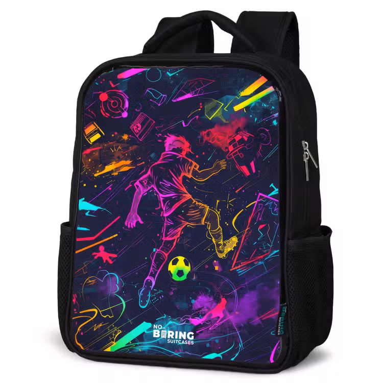Kids backpack - Street soccer in space colors — 4