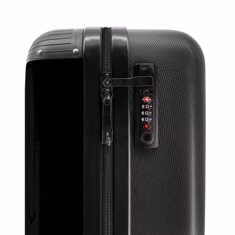 Suitcase - Black background with green hibiscus flower — 5