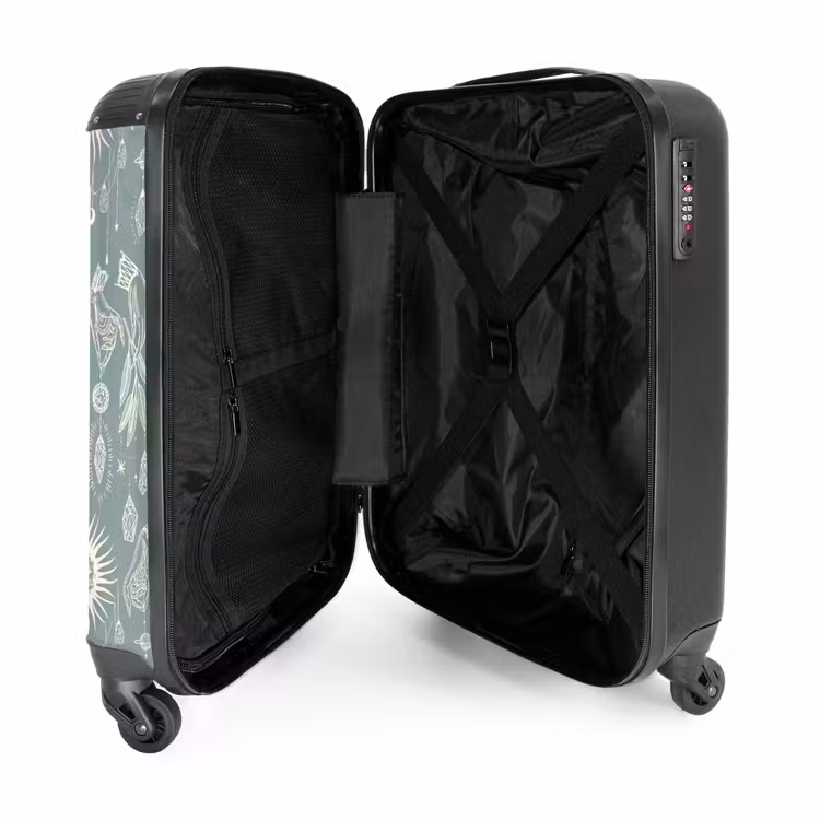 Suitcase - Boho - Blue sky pattern — 3