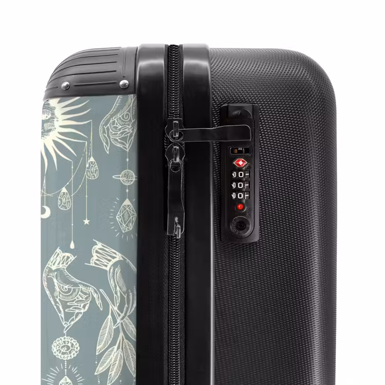 Suitcase - Boho - Blue sky pattern — 5