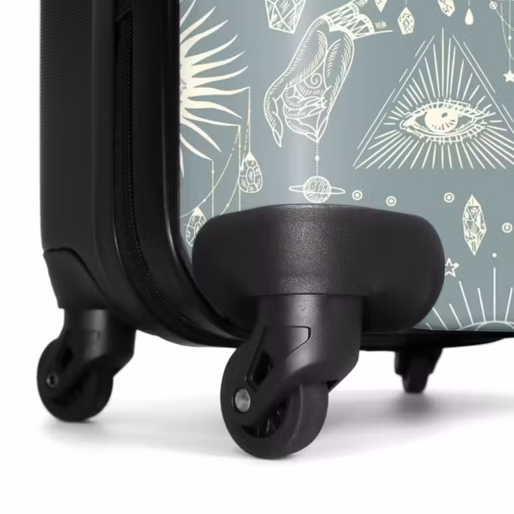 Suitcase - Boho - Blue sky pattern — 6