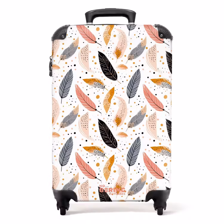 Suitcase - Boho - Feather pattern — 1