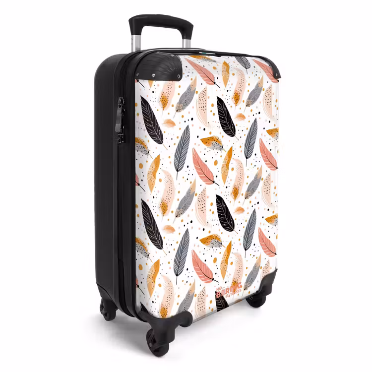 Suitcase - Boho - Feather pattern — 4