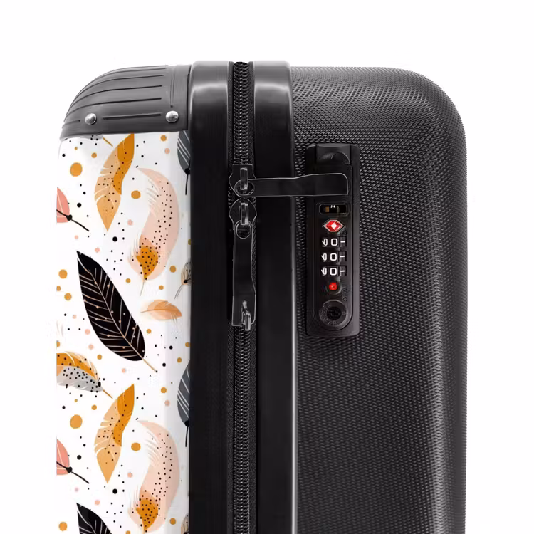 Suitcase - Boho - Feather pattern — 5