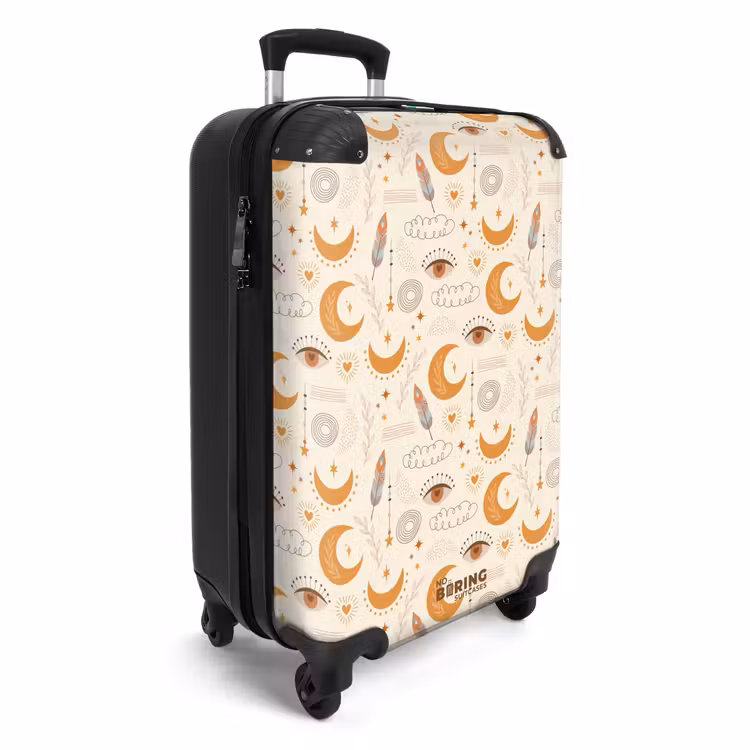 Suitcase - Boho - Moon pattern — 4