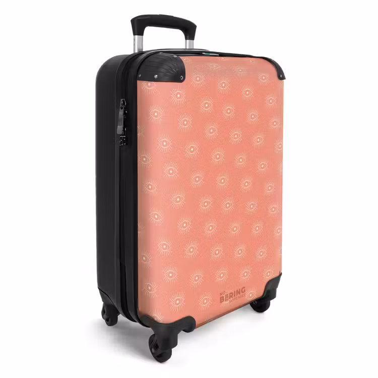 Suitcase - Boho - Salmon pink pattern — 4
