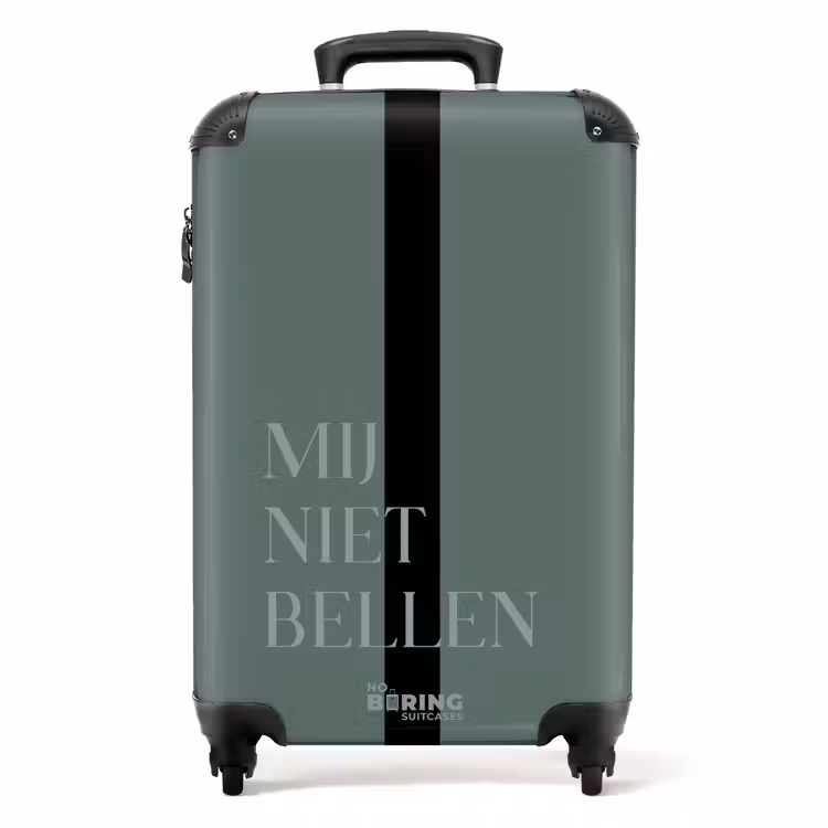 Suitcase - Green background with text Do not call me — 1