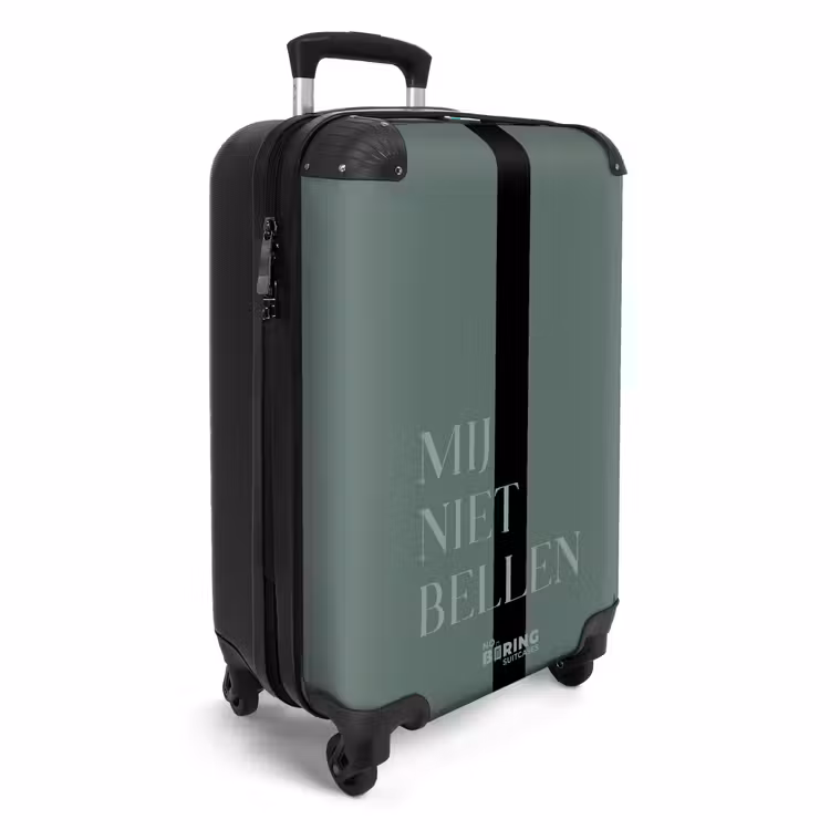 Suitcase - Green background with text Do not call me — 4