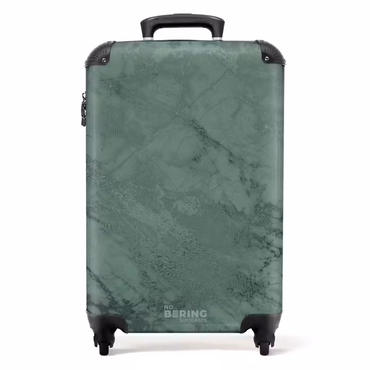Suitcase - Green marble look — 1