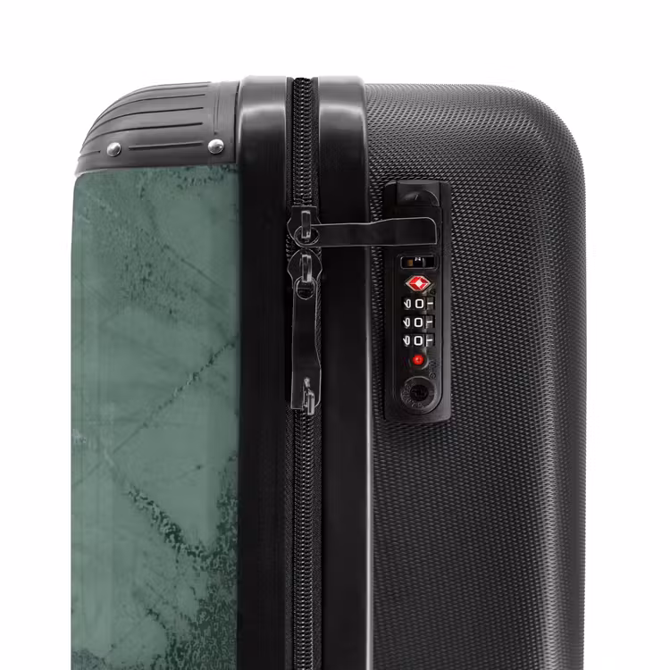 Suitcase - Green marble look — 5