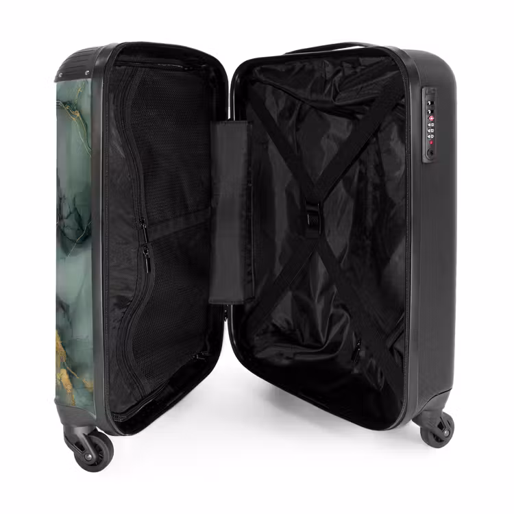 Suitcase - Green marble texture — 3