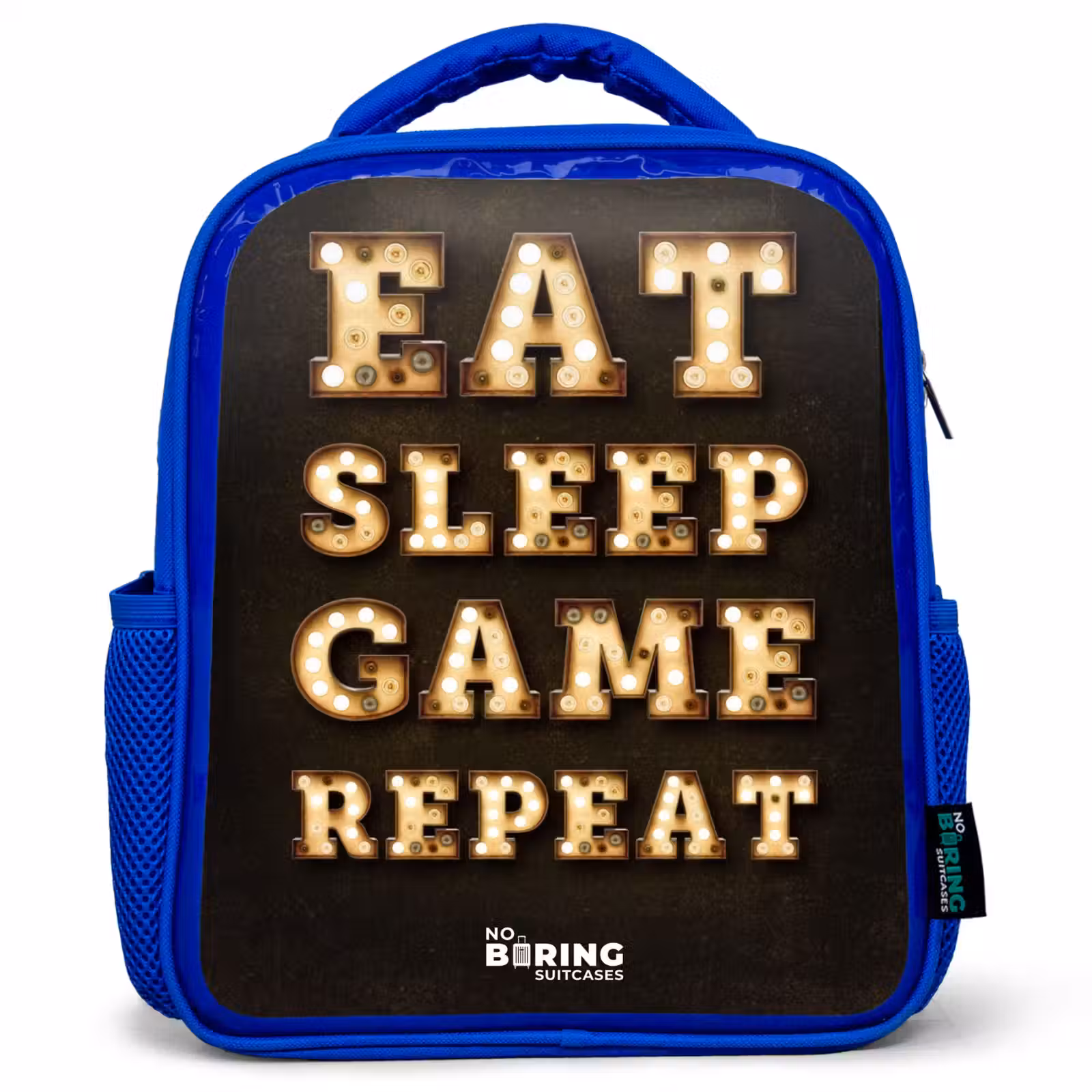 Kids backpack - Blue - Qoute with light — 1