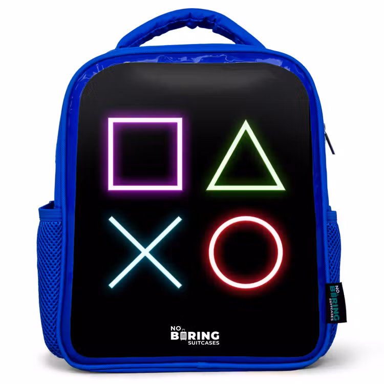 Kids backpack - Blue - Neonverlicthe symbols — 1