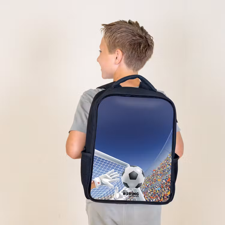Kids backpack - Goalkeeper stopping a soccer ball — 2