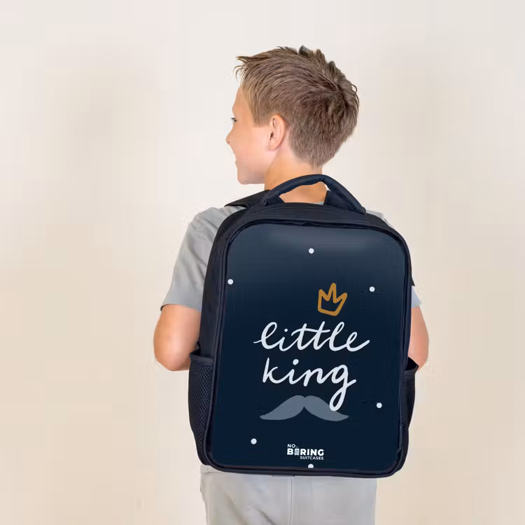 Kids backpack - Little king with polka dots — 2