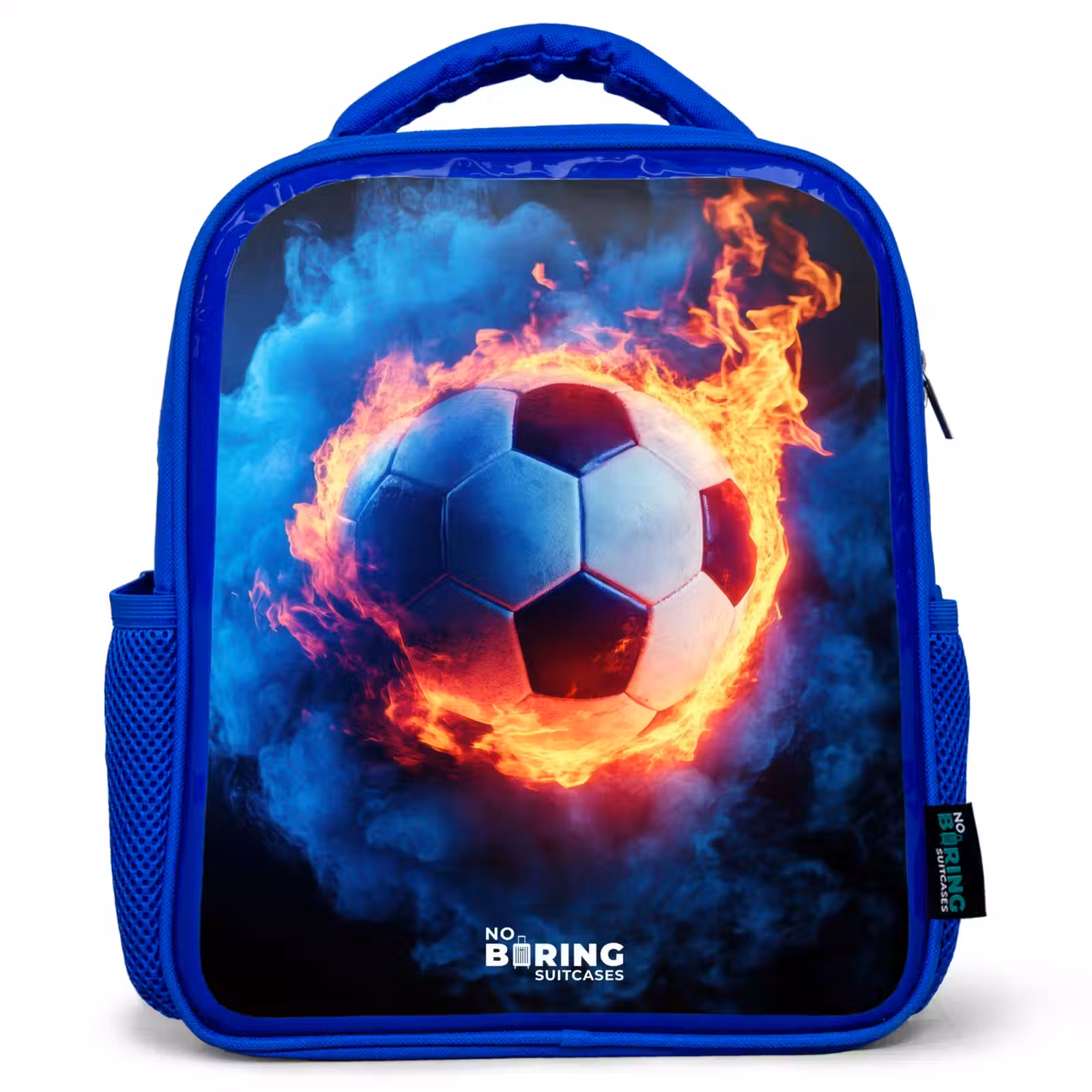 Kids backpack - Blue - Soccer on fire and ice — 1