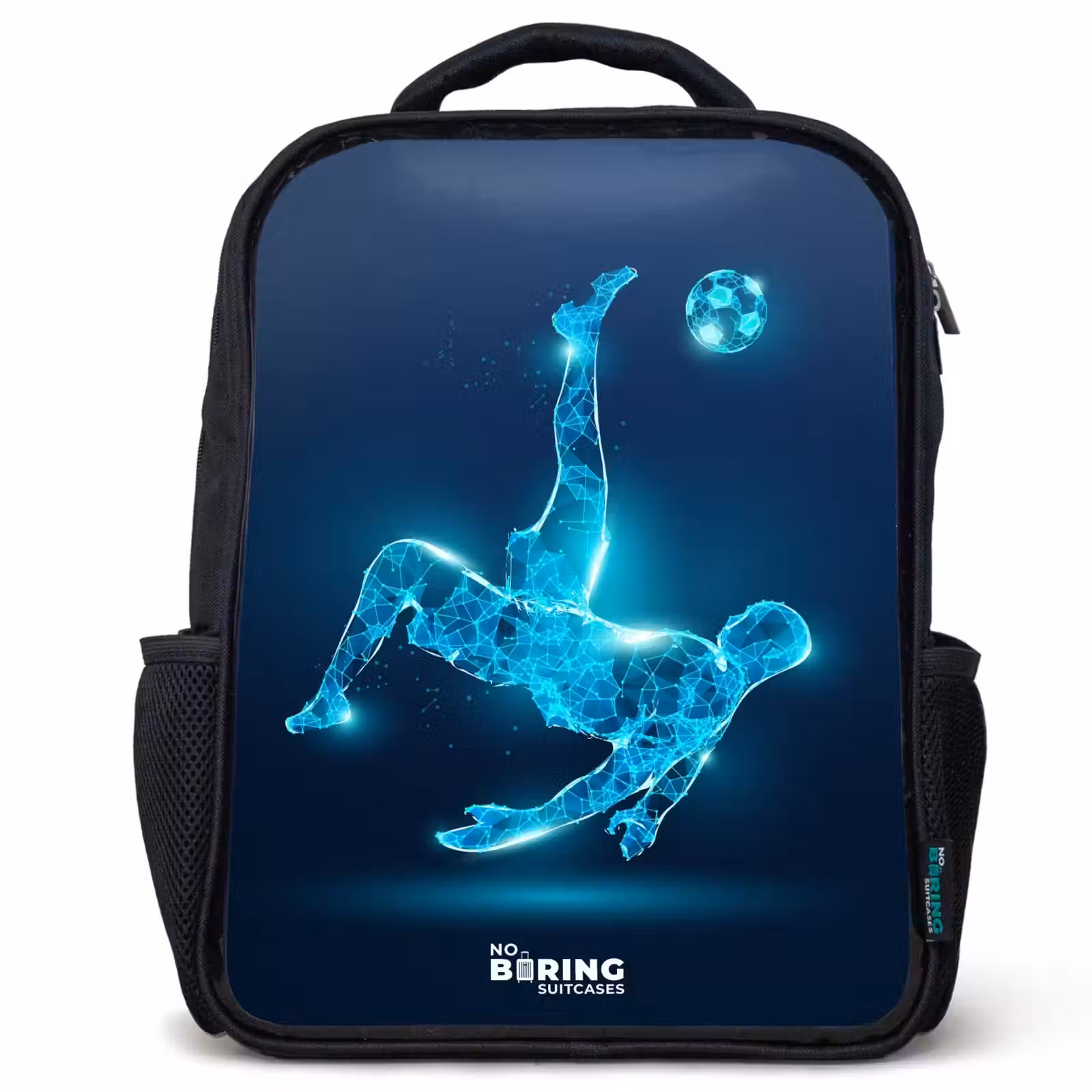 Kids backpack - Omake in blue neon soccer — 1