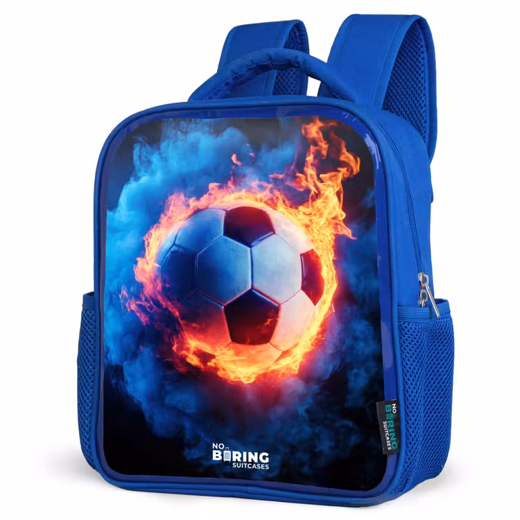 Kids backpack - Blue - Soccer on fire and ice — 3