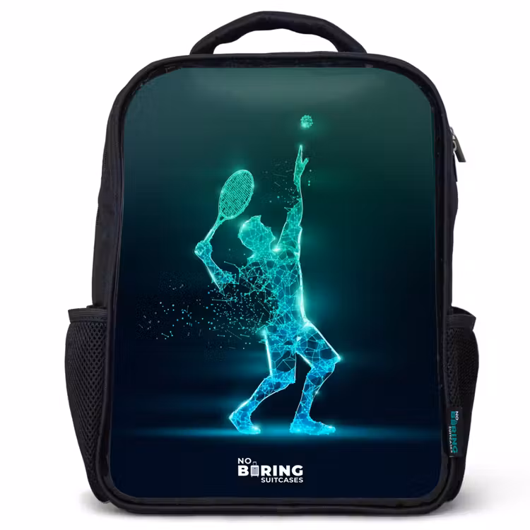 Kids backpack - Digital tennis player in futuristic style — 1
