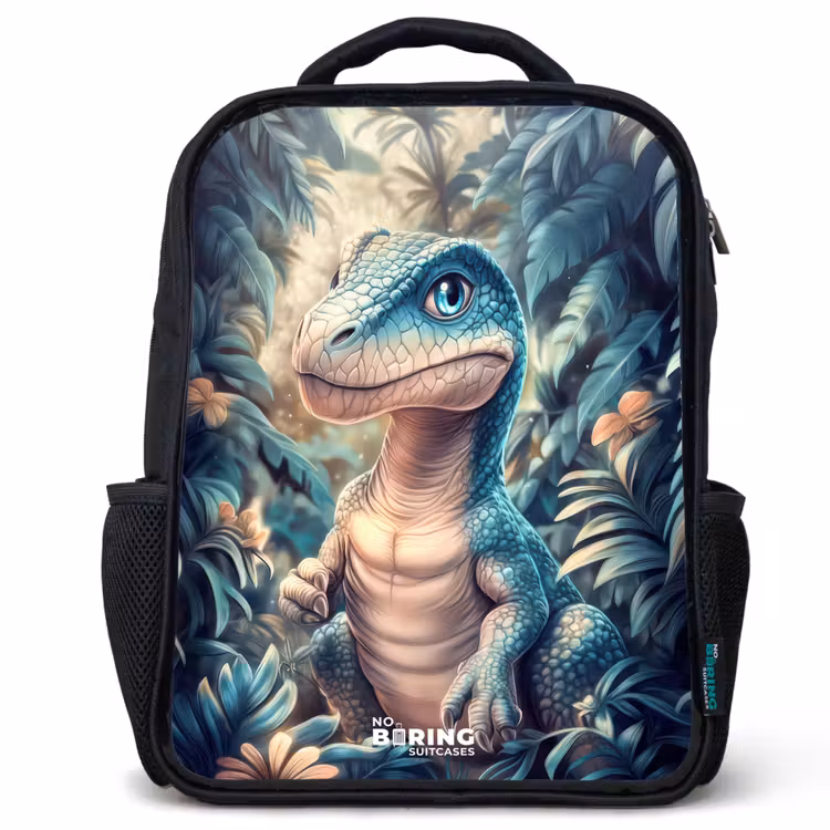 Kids backpack - Dino in mystical jungle with moonlight — 1