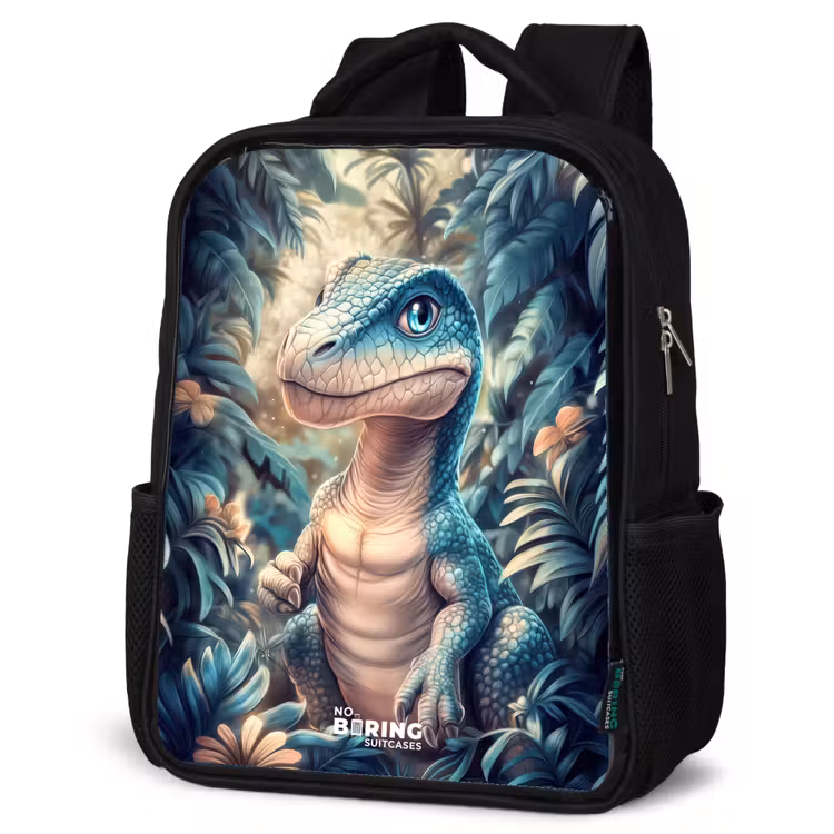 Kids backpack - Dino in mystical jungle with moonlight — 4
