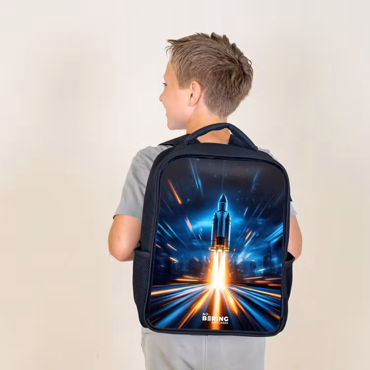Kids backpack - Space rocket takes off in nocturnal light show — 2