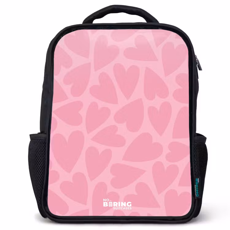 Kids backpack - Pink hearts pattern — 1